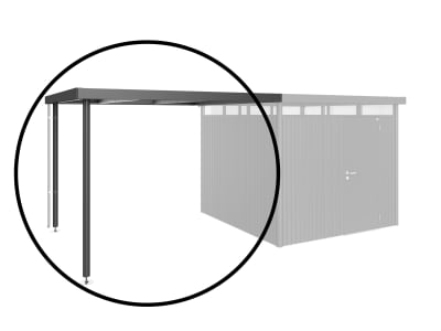 Biohort Seitendach   282 x 275 cm dunkelgrau; metallic  für HighLine