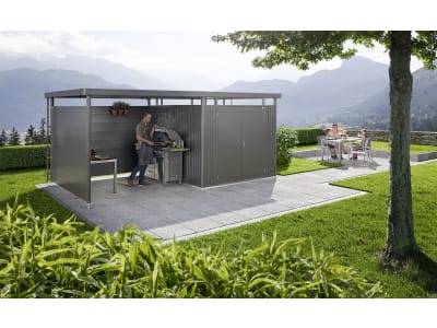 Biohort Gerätehaus HighLine H4 275 x 275 cm dunkelgrau; metallic Doppeltür Biohort Gerätehaus HighLine H4 275 x 275 cm dunkelgrau; metallic Doppeltür