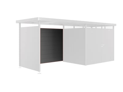 Biohort Rückwand für Seitendach  266 x 4 cm dunkelgrau; metallic  