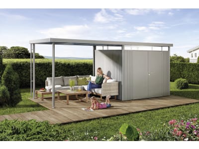 Biohort Gerätehaus HighLine H3 275 x 235 cm quarz-grau; metallic Doppeltür 