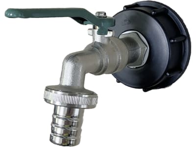 KERBL Auslaufhahn mit Schlauchtülle 3/4", S 60 x 6 IG (DN 61), für IBC-Container, 221982