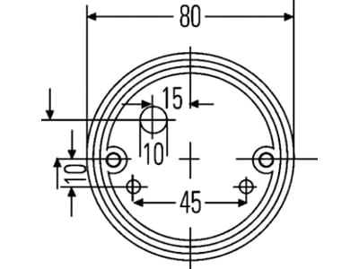 Hella® Schlussleuchte rund, oben links/rechts, Ø 80 mm, C5W, Schlusslicht, 2SA 001 259-751