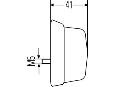 Hella® Schlussleuchte rund, oben links/rechts, Ø 80 mm, C5W, Schlusslicht, 2SA 001 259-751