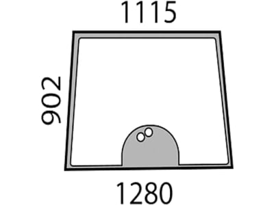 Frontscheibe, grün, Höhe 902 mm, Bohrungen 2, für Massey Ferguson Serie 5000, 6000, 7000, 8000