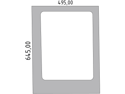 Frontscheibe, klar, unten rechts, geklebt, Siebdruck, für Claas Ares 7