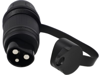 Herth + Buss Stecker 6 – 24 V, 3-polig, mit Kabelverschraubung, Flachsteckanschluss 6,3 mm, 51 305 635