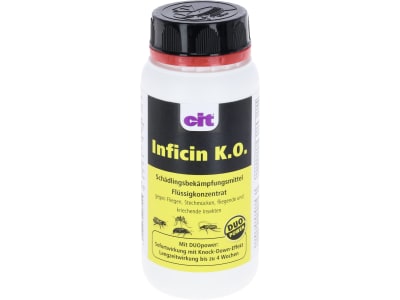cit® Insektenschutzmittel "Inficin K.O." 180 ml, für die Bekämpfung von Stallfliegen und kriechende Insekten, 299924 cit® Insektenschutzmittel "Inficin K.O." 180 ml, für die Bekämpfung von Stallfliegen und kriechende Insekten, 299924