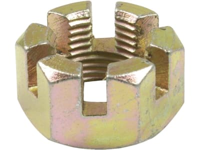 Kronenmutter 3/4" UNF 8.8 für Allis Chalmers, Case IH, Ford New Holland, Landini, Massey Ferguson, Massey Harris, McCormick, Volvo Kronenmutter 3/4" UNF 8.8 für Allis Chalmers, Case IH, Ford New Holland, Landini, Massey Ferguson, Massey Harris, McCormick, Volvo