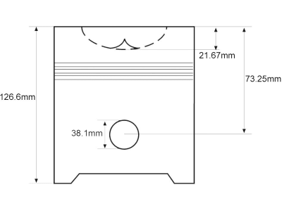 Kolben, Motor PowerStar 5.0; PowerStar 7.5, Ringträgerkolben, Ø Kolbenbolzen 38,087 mm, für Fiat, Ford New Holland