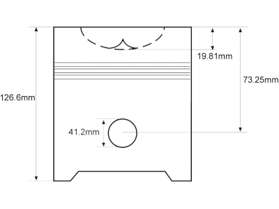 Kolben, Motor PowerStar 5.0T, Ringträgerkolben, Ø Kolbenbolzen 41,2 mm, für Ford New Holland