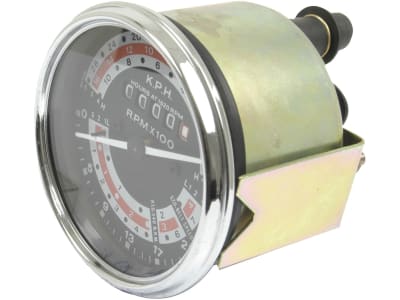 Traktormeter Ø 79/90 mm, 0 bis 26 km/h, 6-Gang mit Dualkupplung, für Massey Ferguson 135 Traktormeter Ø 79/90 mm, 0 bis 26 km/h, 6-Gang mit Dualkupplung, für Massey Ferguson 135