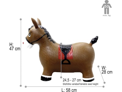 JAMARA Hüpftier "HoppyDoo" Pferd, braun, 460597