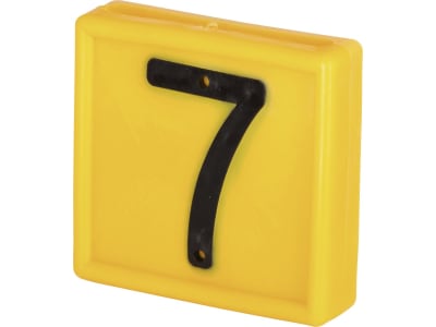 KERBL Halsbandnummer Ziffer 7, Kunststoff gelb für Halsmarkierungsbänder bis 4 cm Breite, 1 St., 207487