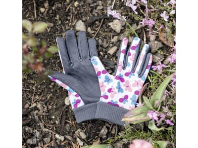 Keron Kinder Handschuh "Joy" mit Strickbund, 4 (3XS), mit Schmetterling-Motiv, 297931