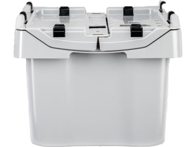 Cemo Sammelbehälter 16 l, 400 x 300 x 240 mm, für Lagerung und Transport von Li-Ion-Akkus, 12001