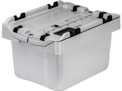 Cemo Sammelbehälter 16 l, 400 x 300 x 240 mm, für Lagerung und Transport von Li-Ion-Akkus, 12001