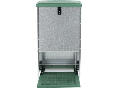  Futterautomat 20 kg mit Trittklappe, Metall, für Hühner, 9373
