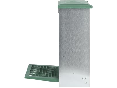  Futterautomat 20 kg mit Trittklappe, Metall, für Hühner, 9373