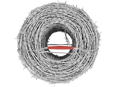 Stacheldraht 2,5 mm Eisen verzinkt 2-drähtig, 4-spitzig, Stachelabstand 100 mm, 200 m Stacheldraht 2,5 mm Eisen verzinkt 2-drähtig, 4-spitzig, Stachelabstand 100 mm, 200 m