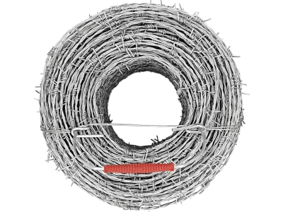 Stacheldraht 1,7 mm Stahl, verzinkt, 2-drähtig, 4-spitzig, Stachelabstand 100 mm
