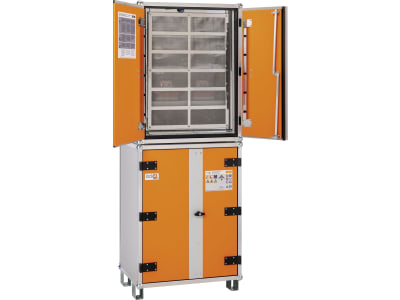 Cemo Akku-Lagerschrank "8/20" 800 x 2.130 x 660 mm, 3 Rauchmelder, mit Füßen, für die Lagerung von Li-Ion-Akkus, 12047 Cemo Akku-Lagerschrank "8/20" 800 x 2.130 x 660 mm, 3 Rauchmelder, mit Füßen, für die Lagerung von Li-Ion-Akkus, 12047