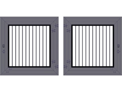 Growi® Stallfenster 1.000 x 1.000 mm, mit Innengitterrahmen und Doppel-Drehfunktion