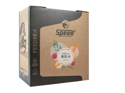 SPEED delicious speedies MIX-it Leckerli-Mischung mit unterschiedlichen Geschmacksrichtungen für Pferde 8 kg Box