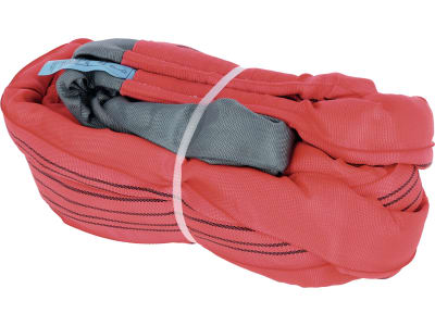 KERBL Abschleppschlinge 6 m, 35 t, rot, mit verstärkten Schlaufen, Warnfähnchen und Transporttasche, 37706