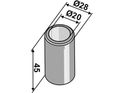 Industriehof® Buchse 20 x 28 x 45 mm, für Spragelse-Mica, 63-SPR-53 Industriehof® Buchse 20 x 28 x 45 mm, für Spragelse-Mica, 63-SPR-53