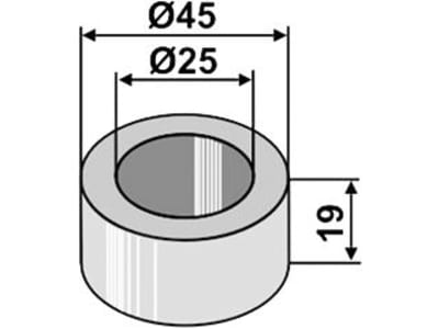 Industriehof® Buchse 25 x 45 x 19 mm, für Sovema, 63-SOV-501 Industriehof® Buchse 25 x 45 x 19 mm, für Sovema, 63-SOV-501