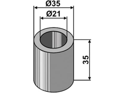Industriehof® Buchse 21 x 35 x 35 mm, für Doppstadt, Epoke, Willibald, 63-EPO-84 Industriehof® Buchse 21 x 35 x 35 mm, für Doppstadt, Epoke, Willibald, 63-EPO-84