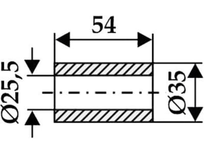 Industriehof® Buchse 25,5 x 35 x 54 mm, für Falc, 63-NOB-09 Industriehof® Buchse 25,5 x 35 x 54 mm, für Falc, 63-NOB-09