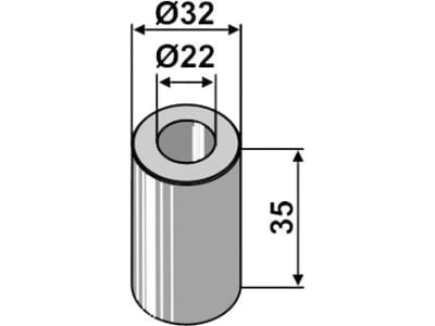 Industriehof® Buchse 22 x 32 x 35 mm, für Agrimaster, Agromec, 63-AGM-502 Industriehof® Buchse 22 x 32 x 35 mm, für Agrimaster, Agromec, 63-AGM-502