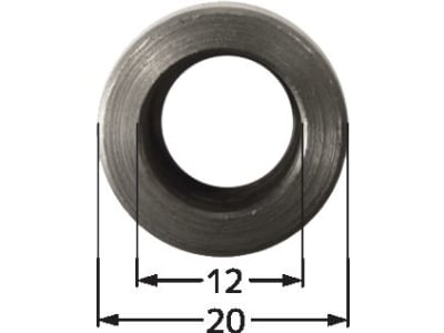 Industriehof® Buchse 12 x 20 x 25 mm, für Gilbers, Mulag, Schmidt, 63-MUL-63 Industriehof® Buchse 12 x 20 x 25 mm, für Gilbers, Mulag, Schmidt, 63-MUL-63