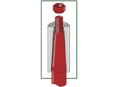 Industriehof® Einschweißbuchse Ø innen 32 mm; 43 mm, Ø außen 60 mm, für Großballenzinken mit Gewinde M28, 18100-21
