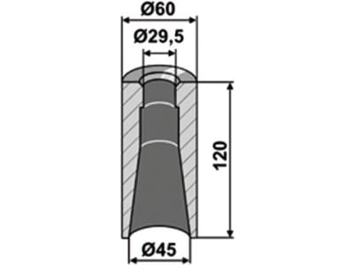 Industriehof® Einschweißbuchse Ø innen 29,5 mm; 45 mm, Ø außen 60 mm, für Zinken mit Gewinde M28, 18100-36 Industriehof® Einschweißbuchse Ø innen 29,5 mm; 45 mm, Ø außen 60 mm, für Zinken mit Gewinde M28, 18100-36