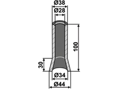 Industriehof® Einschweißbuchse Ø innen 34 mm; 28 mm, Ø außen 44 mm; 38 mm, für Zinken mit Gewinde M 20 z.B. Frontladerzinken Stoll mit Best.Nr. 10134459, 10425738, 10691239, 18100-10 Industriehof® Einschweißbuchse Ø innen 34 mm; 28 mm, Ø außen 44 mm; 38 mm, für Zinken mit Gewinde M 20 z.B. Frontladerzinken Stoll mit Best.Nr. 10134459, 10425738, 10691239, 18100-10
