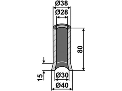 Industriehof® Einschweißbuchse Ø innen 30 mm; 28 mm, Ø außen 40 mm; 38 mm, 18100-9 Industriehof® Einschweißbuchse Ø innen 30 mm; 28 mm, Ø außen 40 mm; 38 mm, 18100-9