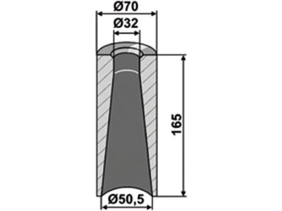 Industriehof® Einschweißbuchse 32; 50,5 x 70 x 165 mm, 18100-53 Industriehof® Einschweißbuchse 32; 50,5 x 70 x 165 mm, 18100-53