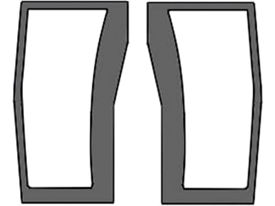 Frontscheibe unten links/rechts, Siebdruck, geklebt, Höhe 751 mm, für Traktor Massey Ferguson 4200, 4300 Frontscheibe unten links/rechts, Siebdruck, geklebt, Höhe 751 mm, für Traktor Massey Ferguson 4200, 4300