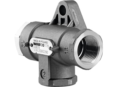 Wabco 2-Wegeventil, pneumatisch, Flansch, Nennweite 12 mm, M 22 x 1,5, Neuteil, 434 208 029 0 Wabco 2-Wegeventil, pneumatisch, Flansch, Nennweite 12 mm, M 22 x 1,5, Neuteil, 434 208 029 0