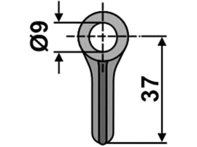 Industriehof® Schäkel gerade, Bohrung 9 mm, für Ferri, Maschio, Terranova, 63-TRR-03 Industriehof® Schäkel gerade, Bohrung 9 mm, für Ferri, Maschio, Terranova, 63-TRR-03