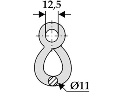 Industriehof® Schäkel gedreht, Bohrung 12,5 mm, für Herder, 63-HER-71 Industriehof® Schäkel gedreht, Bohrung 12,5 mm, für Herder, 63-HER-71