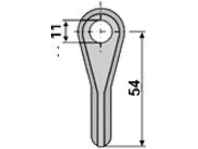Industriehof® Schäkel gerade, Bohrung 11 mm, für Mc Connel, Noremat, Rousseau, S.M.A., 63-ROU-72