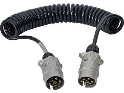 TRAILER POOL Spiralkabel  12 V 7-polig, 1 – 1,5 mm², für Zugfahrzeug/Anhänger, 014 000 238