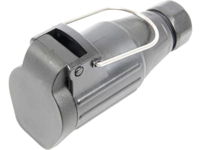 TRAILER POOL Steckdose 13-polig, 12 V, Schraubanschluss, mit Kappe und Aufhängebügel, Kunststoff, 014 000 129