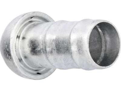 Perrot V-Teil "KVS-Si", 50 V-Teil x Ø 50 mm mit gesickter Schlauchtülle, verzinkt, KF75810