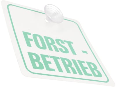Hinweisschild "FORSTBETRIEB" mit Saugnapf B x H 120 x 130 mm