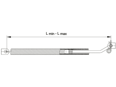 Walterscheid Stabilisator "DHM-A", Kat. 1; Kat. 2; Kat. 3L; Kat. 3, mechanisch, 555 mm, für Unterlenker mechanisch