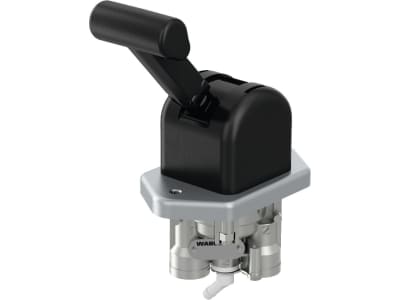 Wabco Handbremsventil max. 10 bar, &lt;ul type=&#034;disc&#034;&gt;&lt;li&gt;Raste 85°&lt;/li&gt;&lt;li&gt;2x M16x1,5 Parker&lt;/li&gt;&lt;/ul&gt;, für Traktor Fendt Favorit, Vario, Xylon, 961 723 001 7